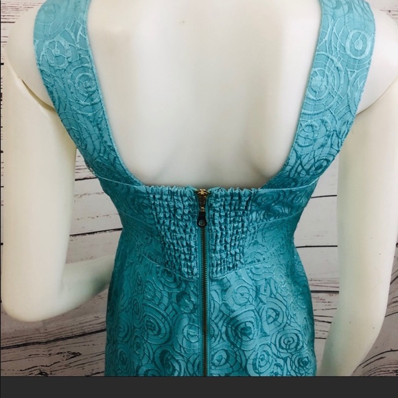 Muse Teal Sheath Dress - Picture 6 of 6